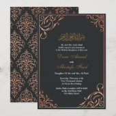 luxe uitnodiging voor een moslim huwelijk (Voorkant / Achterkant)