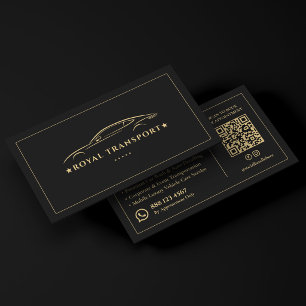 Luxe Uitvoering Transport Auto Chauffeur Zwart Visitekaartje