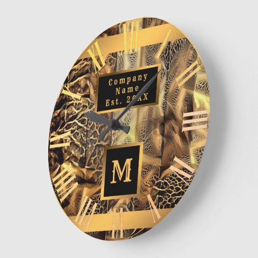 Luxe uniek hout, gemonogaliseerd grote klok (Hoek)