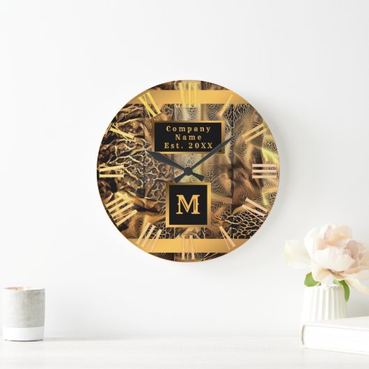 Luxe uniek hout, gemonogaliseerd grote klok (Huis)