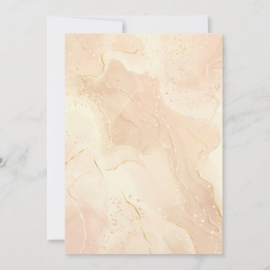 Luxe unieke trouwkaart – Verguld met de hand afgew Kaart (Achterkant)