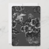 Luxe unieke zwarte en witte bruiloft kaart (Achterkant)