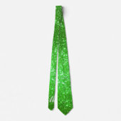 Luxe uw monogram Gold Green Glitter Modern Stropdas (Achterkant)