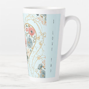 Luxe, Valentijnsdag, Bloemen van mijn Hart Latte Mok