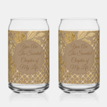 Luxe,Valentijnsdag,Gouden Bloemen,Pixels Patroon