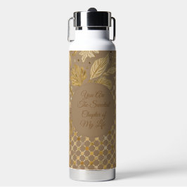 Luxe, Valentijnsdag, Gouden Bloemen, Pixels  Waterfles