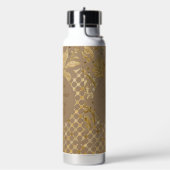 Luxe, Valentijnsdag, Gouden Bloemen, Pixels  Waterfles (Links)