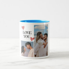 "Luxe Valentijnsdag Kaart" Tweekleurige Koffiemok