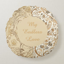 Luxe,Valentijnsdag,Lieve Gouden Bloemen Patroon