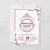 Luxe Valentijnsdag-uitnodigingen Kaart (Voorkant)