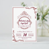 Luxe Valentijnsdag-uitnodigingen Kaart (Staand voorkant)