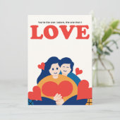 Luxe Valentijnsdagkaart Feestdagenkaart (Staand voorkant)