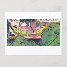 Luxe van luiheid Comic Panel Briefkaart