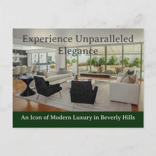 Luxe vastgoed briefkaart (Voorkant)