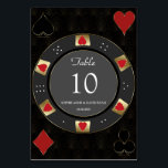Luxe Vegas Gold Casino Poker Chip Wedding Kaart<br><div class="desc">Glamoureuze Las Vegas Casino thema trouwkaart. Het beschikt over een uniek ontwerp van de pokerchip versierd met faux goud,  rode harten met een faux gouden slag,  een paar dobbelstenen,  voor een luxe touch. Gebruik de tool Personaliseren om uw gegevens toe te voegen. Meer ideeën in mijn Poker Casino Collectie.</div>