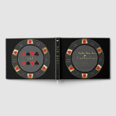 Luxe Vegas Gold Poker Chip Casino Wedding Gastenboek (Volledig)