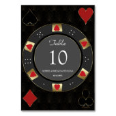 Luxe Vegas Goud Casino Poker Chip Bruiloft Kaart (Achterkant)