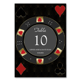 Luxe Vegas Goud Casino Poker Chip Bruiloft Kaart