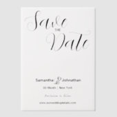 Luxe vellum foto overlay script vellum uitnodigingen (Voorkant)