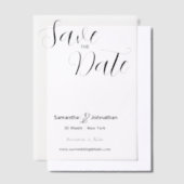 Luxe vellum foto overlay script vellum uitnodigingen (Offset)