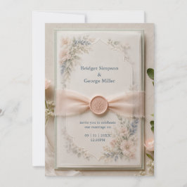 Luxe Vellum Roze Trouw Elegantie Kaart