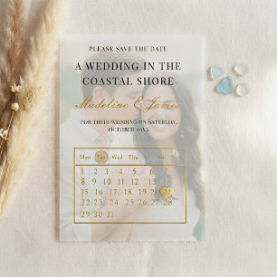 Luxe Vellum Save the Date - Elegante Minimalist Uitnodigingen