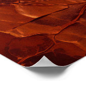 Luxe Venetiaans masker op rood-roest achtergrond Poster (Hoek)