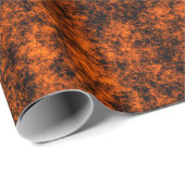 Luxe verbrand oranje & zwart marmer cadeaupapier (Rol Hoek)