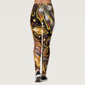 Luxe veren Abstract Leggings (Achterkant)