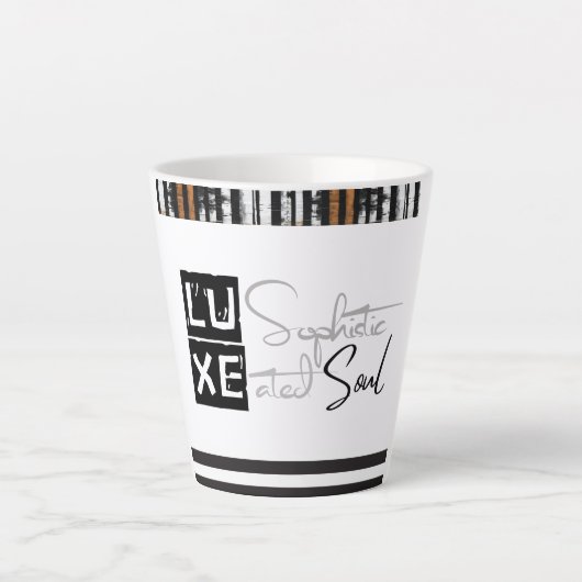 LUXE Verfijnde Ziel Latte Mok (Voorkant)