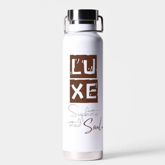 LUXE Verfijnde Ziel Waterfles (Achterkant)