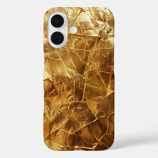 Luxe Verfrommelde Gouden Folie iPhone Case (Achterkant)