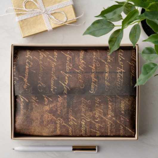 Luxe verguld bruin goudweefsel papier (Geschenk)