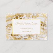 Luxe verguld goud Monstera blad ontwerp op maat Visitekaartje (Voorkant)