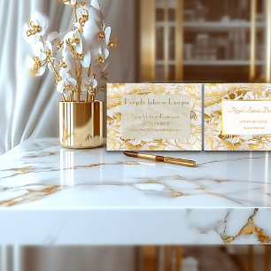 Luxe verguld goud Monstera blad ontwerp op maat Visitekaartje