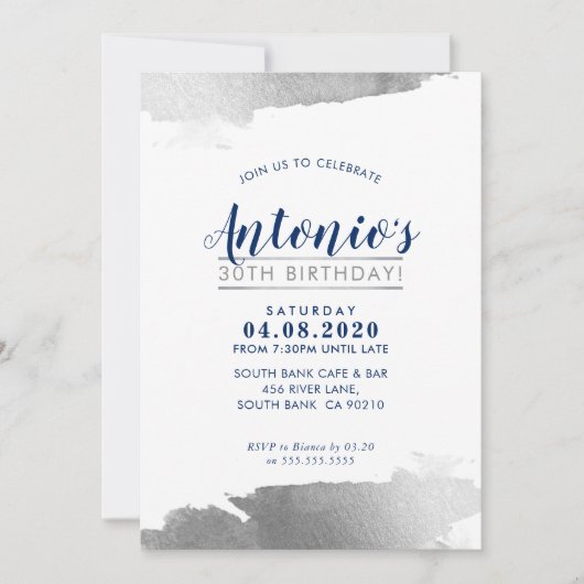 LUXE VERJAARDAGSFEEST UITNODIGEN modern verguld zi Kaart (Voorkant)