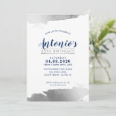 LUXE VERJAARDAGSFEEST UITNODIGEN modern verguld zi Kaart (Staand voorkant)