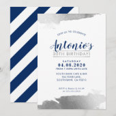 LUXE VERJAARDAGSFEEST UITNODIGEN modern verguld zi Kaart (Voorkant / Achterkant)