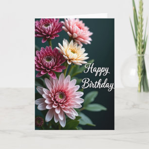 Luxe Verjaardagskaart met Bloemen Kaart