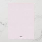 Luxe verjaardagsuitnodiging folie uitnodiging (Achterkant)