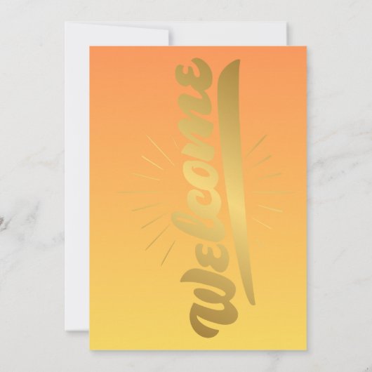 Luxe verjaardagsuitnodiging - Stijlvol script en 3 Kaart (Achterkant)