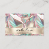 Luxe verkreukelde holografische Folie Visitekaartje (Voorkant)