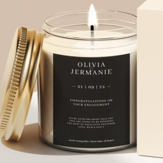 Luxe Verloving Candle Sticker Gift voor koppels