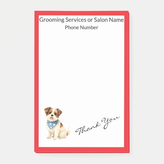 Luxe Verzorging Hond Persoonlijke Trendy Collectie Post-it® Notes (Voorkant)