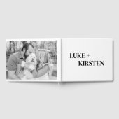 luxe | Vet Modern Minimalistisch Bruiloft Gastenbo Gastenboek (Volledig)