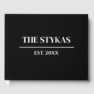 luxe | Vet Modern Minimalistisch Bruiloft Gastenbo Gastenboek