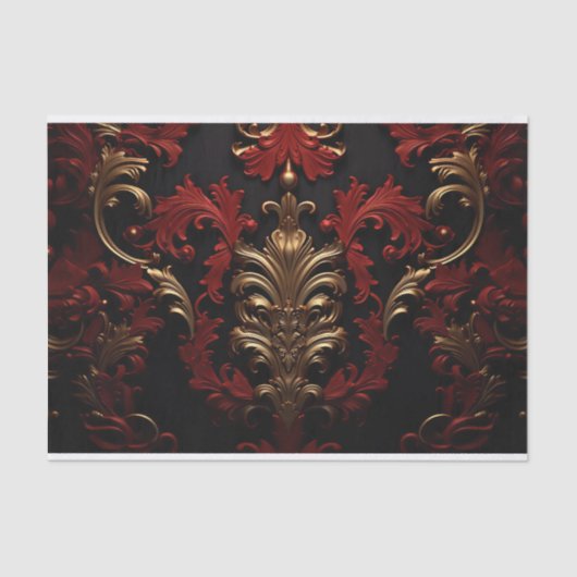 Luxe Victoriaans Ornament II Tissuepapier (Voorkant)