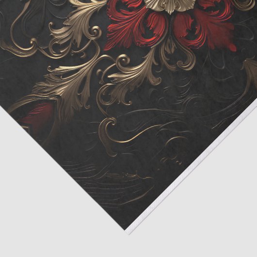 Luxe Victoriaans Ornament III Tissuepapier (Detail)