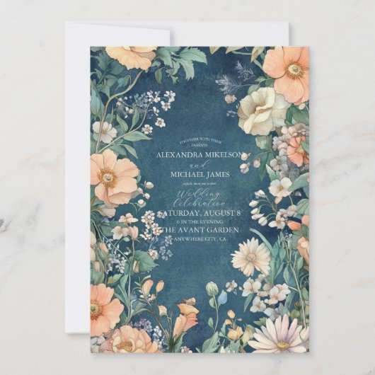 Luxe Victoriaans Royal Elegance bruiloft Kaart (Voorkant)