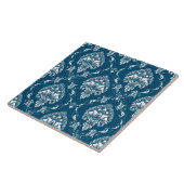 Luxe Victoriaans trendy marine blauw en witte klas Tegeltje (Zijkant)